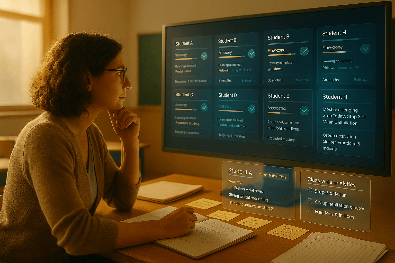 Illustration representing teacher dashboards across devices