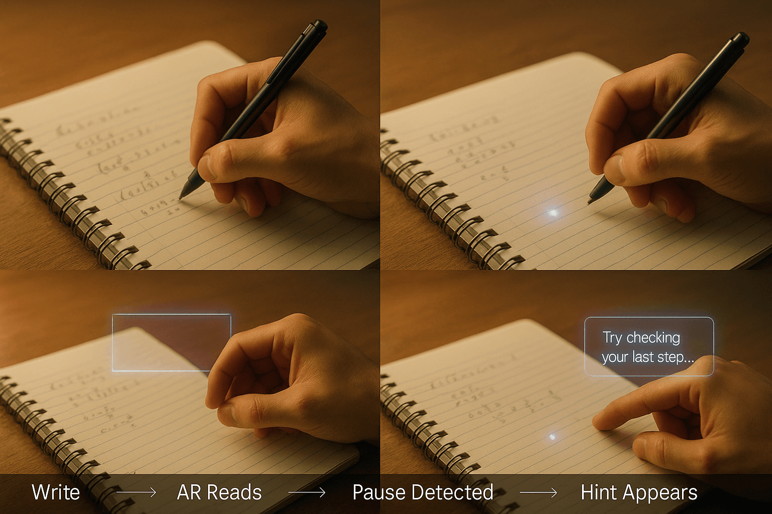 Illustration showing process signals (pauses, revisions) being interpreted