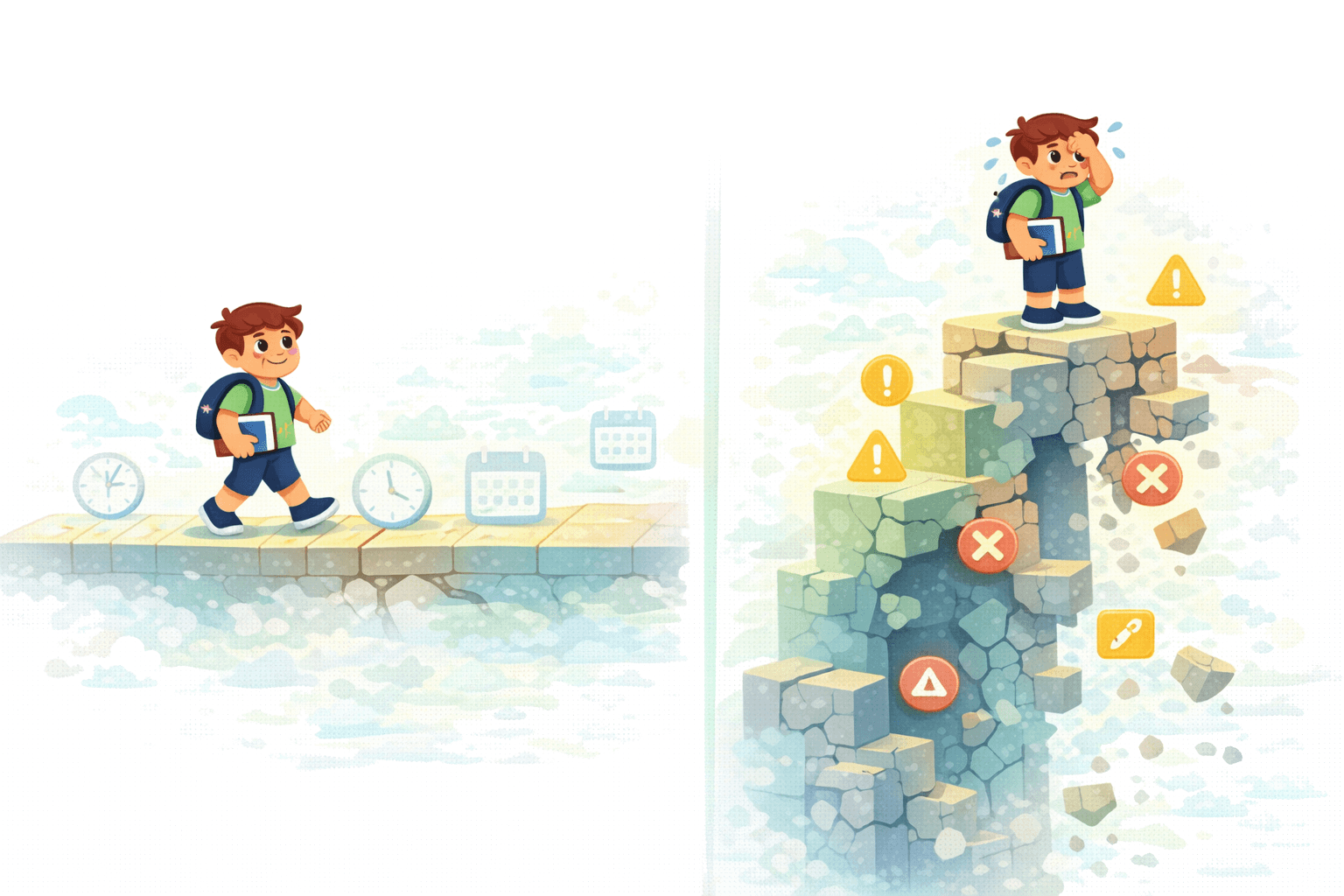 Time-based progression creates hidden gaps