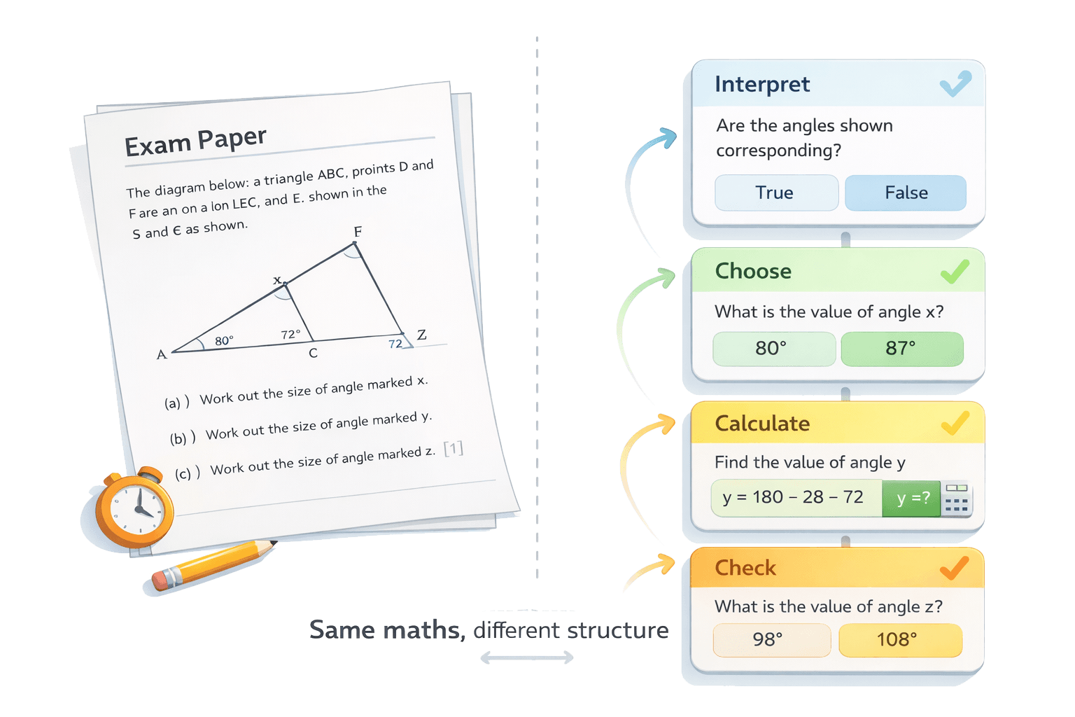 Past exam simulation overview graphic