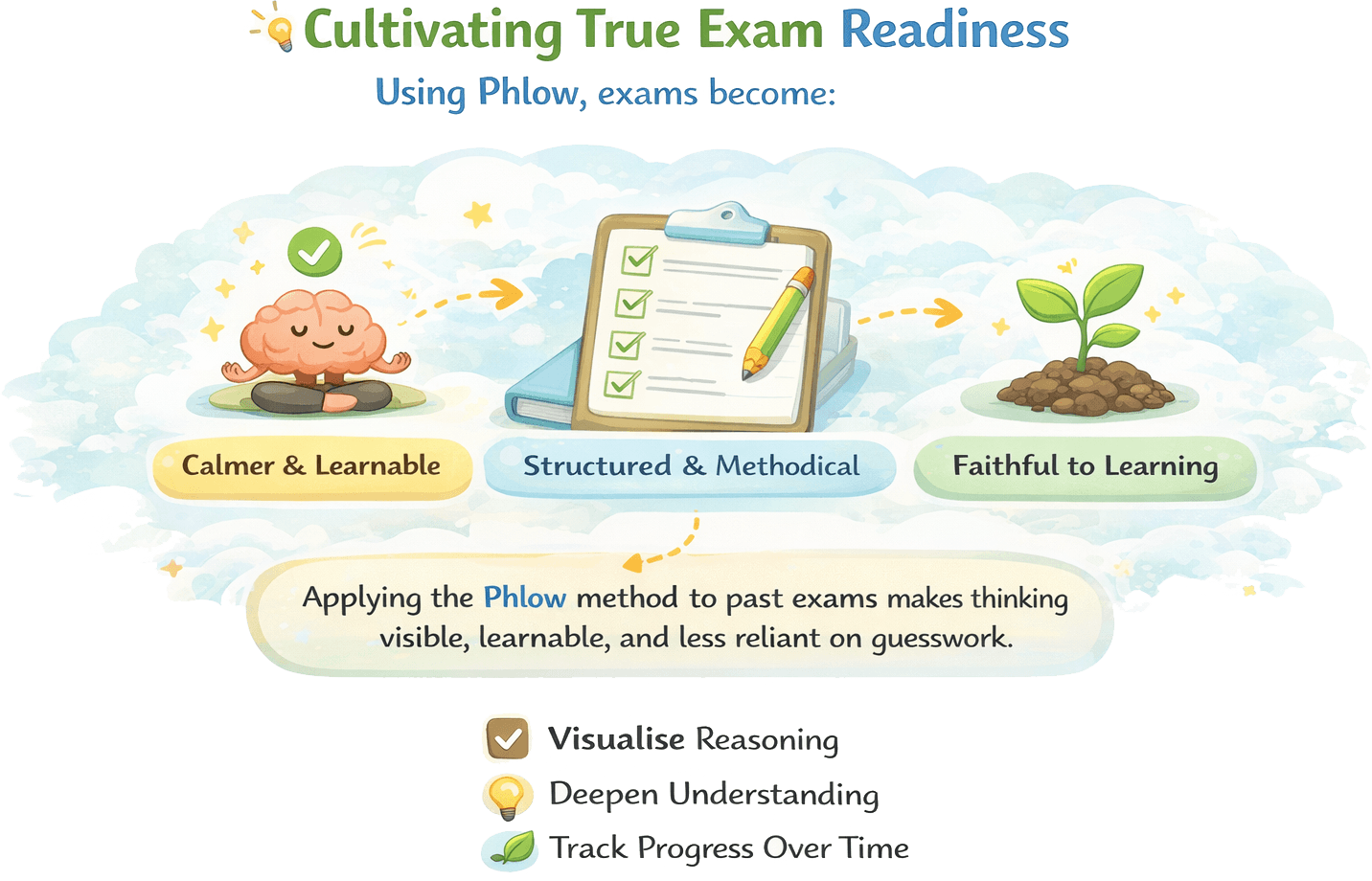 Concept graphic: Learn AR supporting paper-based exam work