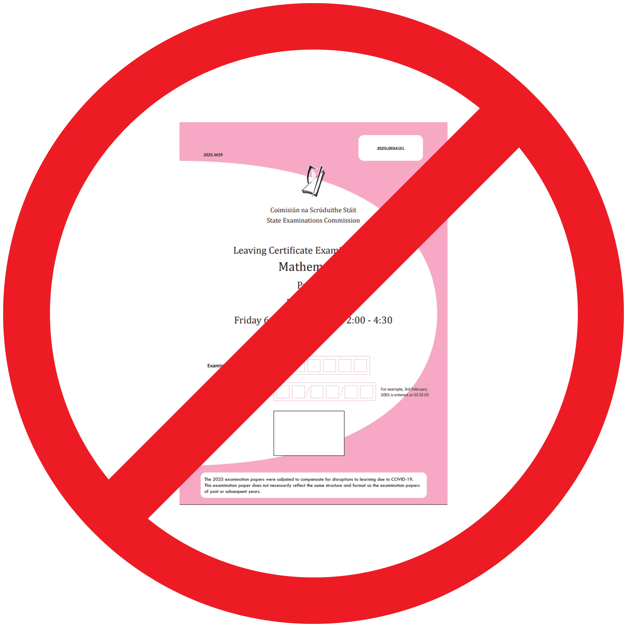 Illustration showing an exam question broken into decisions