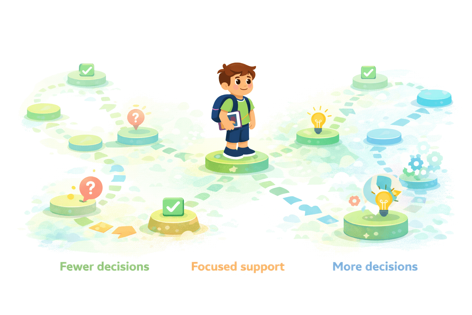 Illustration about judging readiness to move on