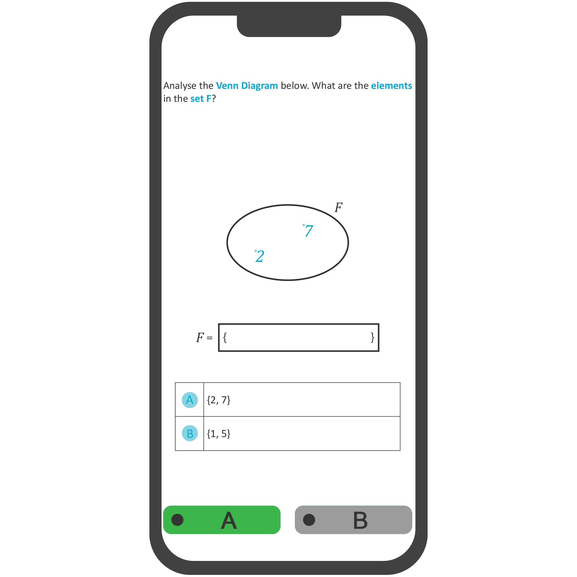 Stage 1 example showing supported recognition with binary choices