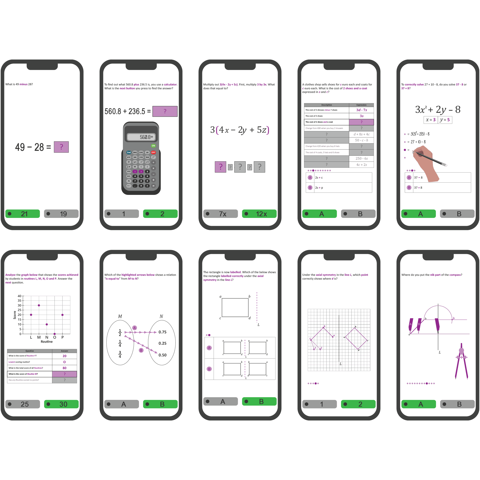 Overview collage of different Phlow types