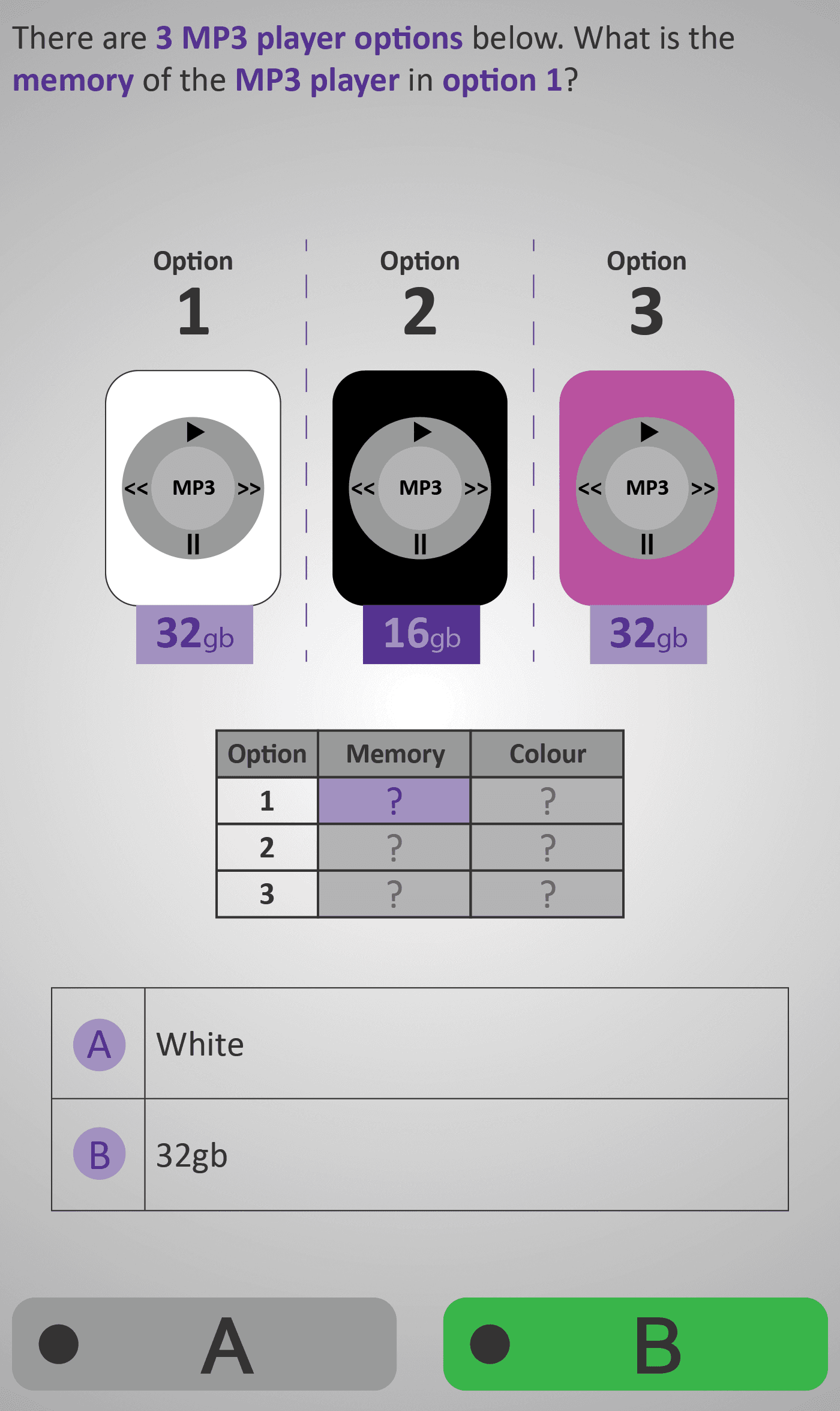 Possible Choices 3A