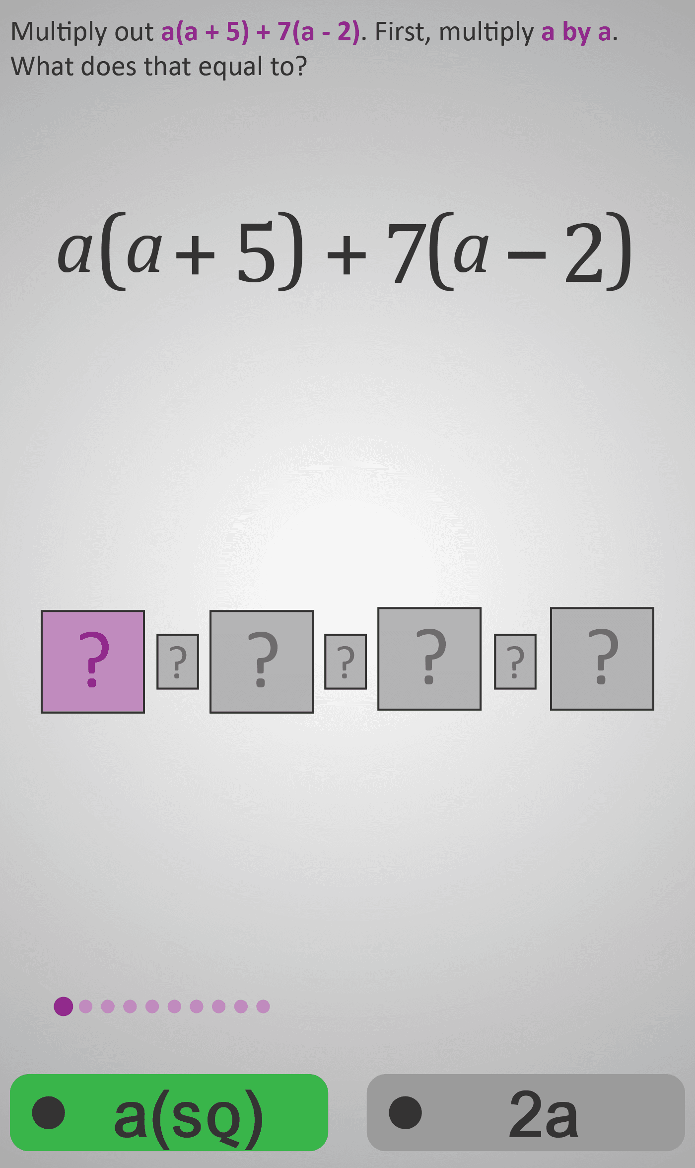 Algebra 4J