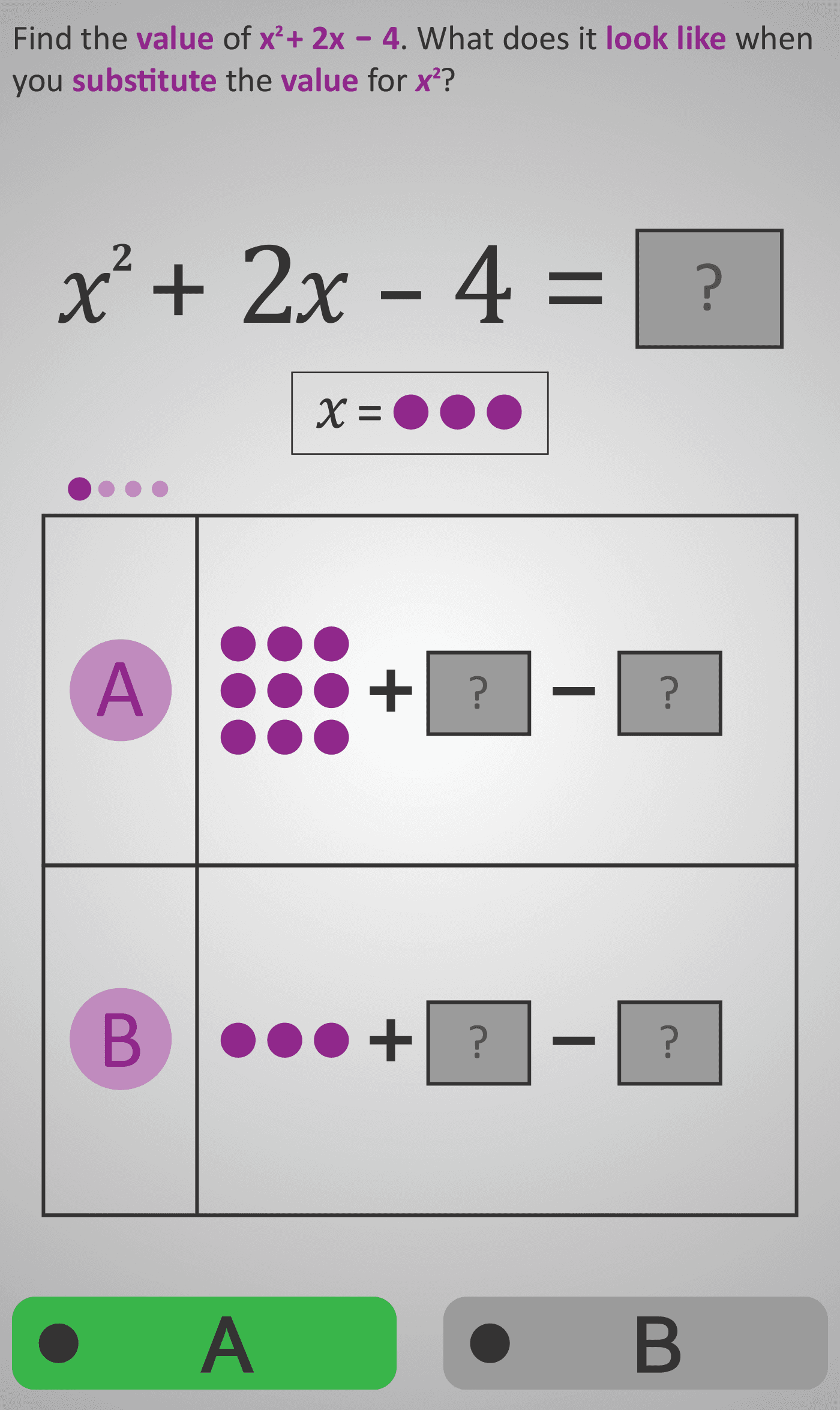 Visual Algebra 4A